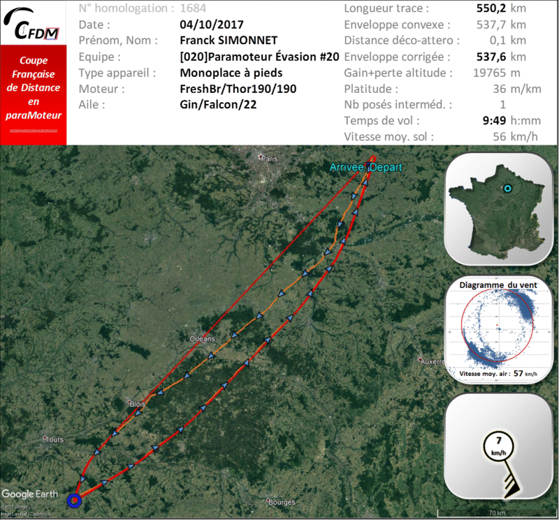 1684 - 04/10/17 - Franck SIMONNET - 537,6 km - homologué 22_fi610