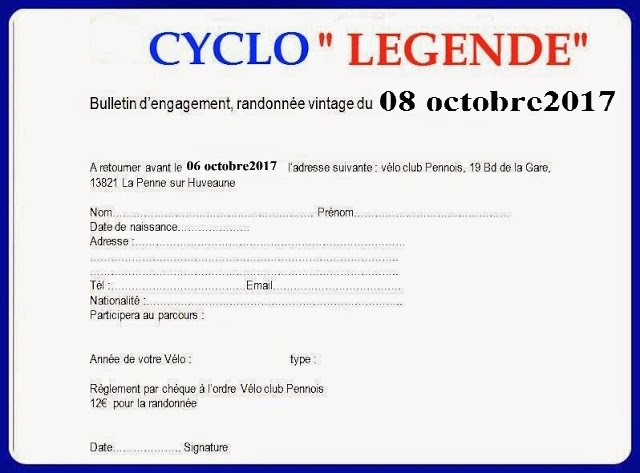 cyclo legende 2017 Engage10