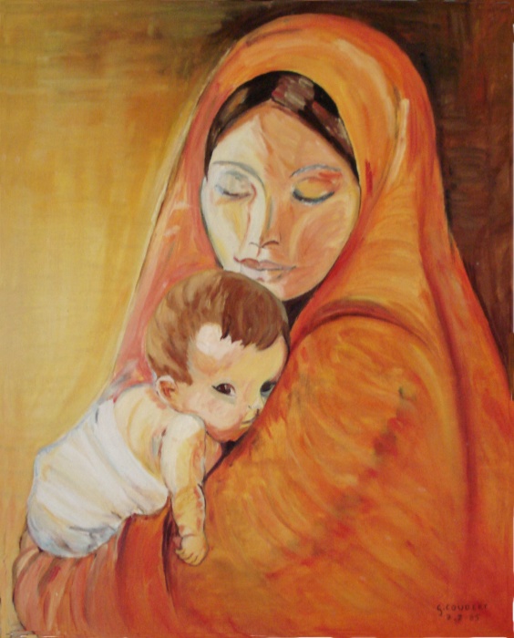 Vierge à l'enfant ( huile) Vierge10