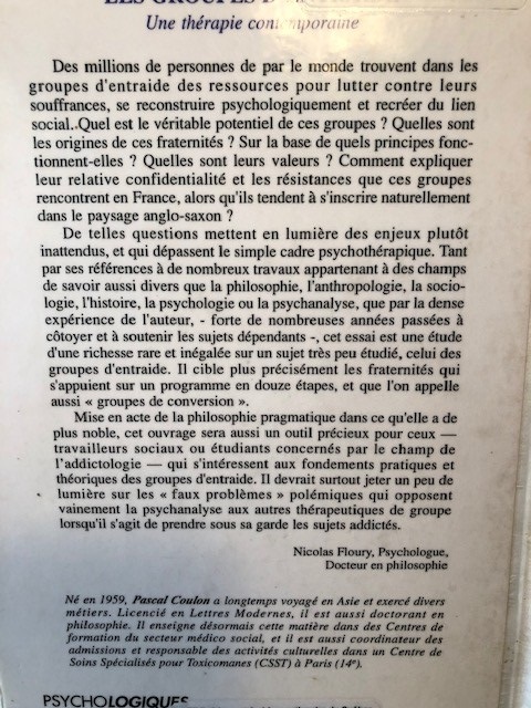 Un essai en psycho sur les groupes d'entraides 210