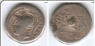 Denario republicano de la gens Julia (Roma, 103 a.C.) Julio_10