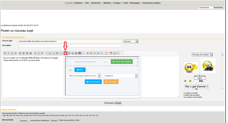 comment mettre des photos sur le forum Servin11
