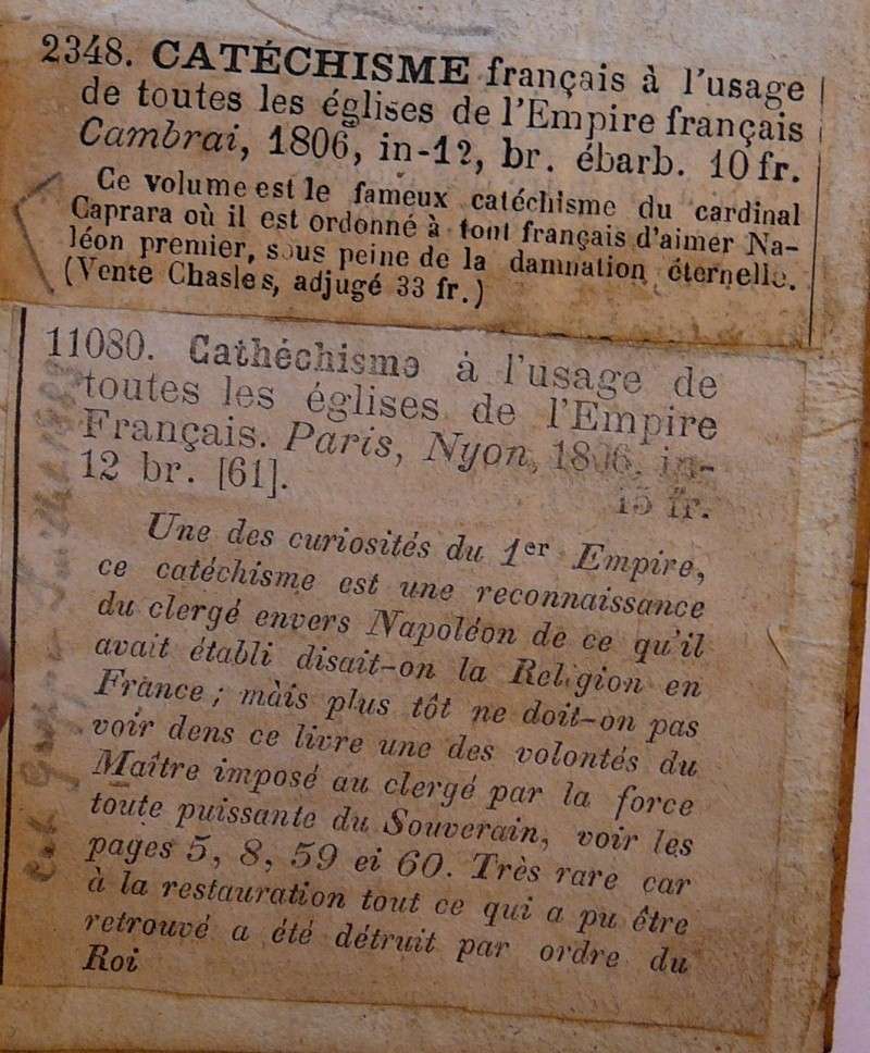 Catéchisme impérial 1807 relié parchemin ancien P1020717