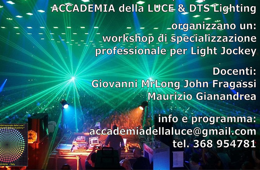 Workshop di specializzazione professionale per Light Jockey Disco211