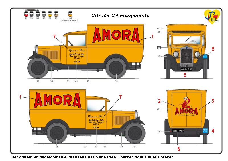 CITROËN C4 Fourgonnette 1928 réédition 2018 1/24ème Réf 80703 Notice - Page 2 Profil13