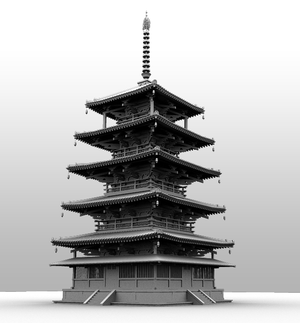 Pagoda en el Templo Horyuj de Japon Pagoda10