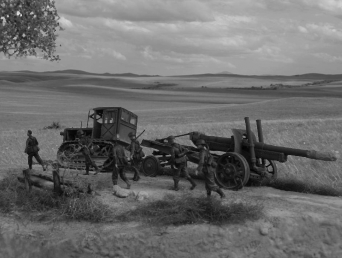 Stalinez traktor et obusier de 152 front de l'est 00416_10