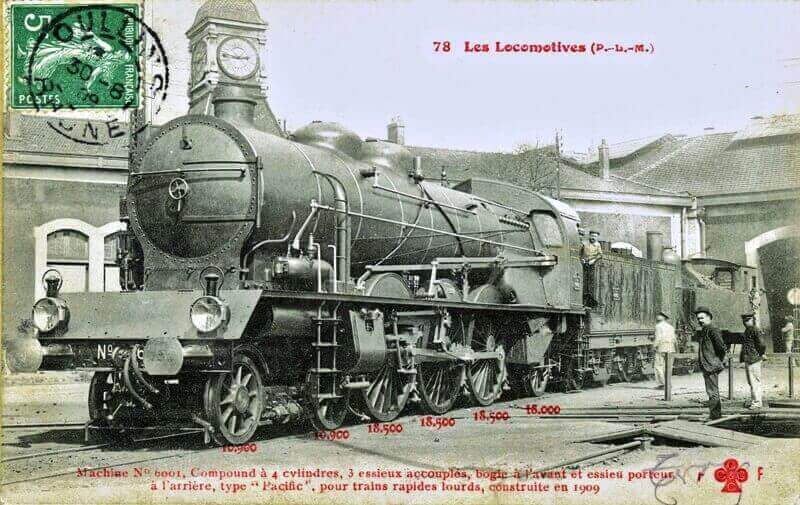 Locomotive 231 PLM 6001 Type Pacific prototype 1909 Lop_110