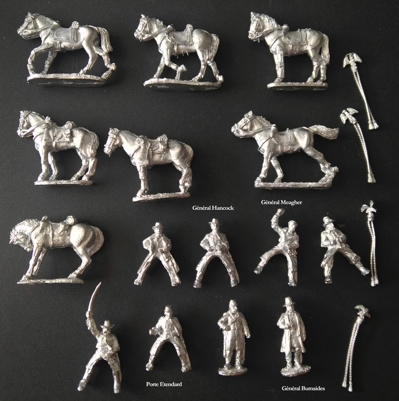 Kickstarter 28mm Miniature Civil War Union Soldiers wearing great coats 911