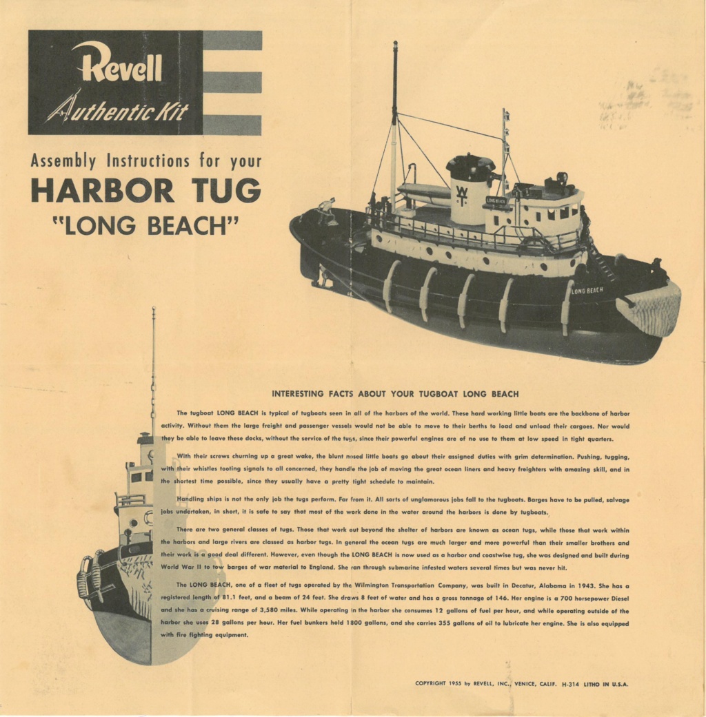 harbor - [REVELL] Remorqueur HARBOR TUG LONG BEACH 1/108ème Réf H-314 000110