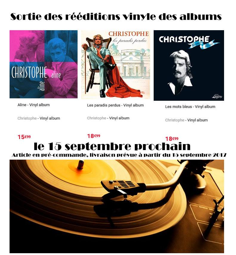 FNAC: Sortie des rééditions vinyle des albums "Aline", "Les mots bleus" et "Les paradis perdus" 21105510
