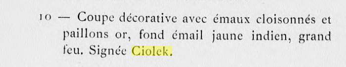 Grande vasque décorative en céramique signée Ciolek Captu174