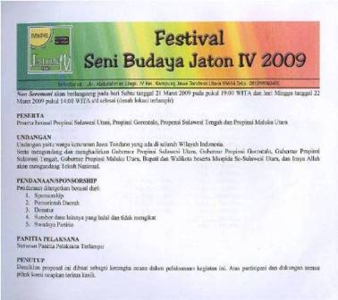 Fesival Budaya Jaton Pj1210