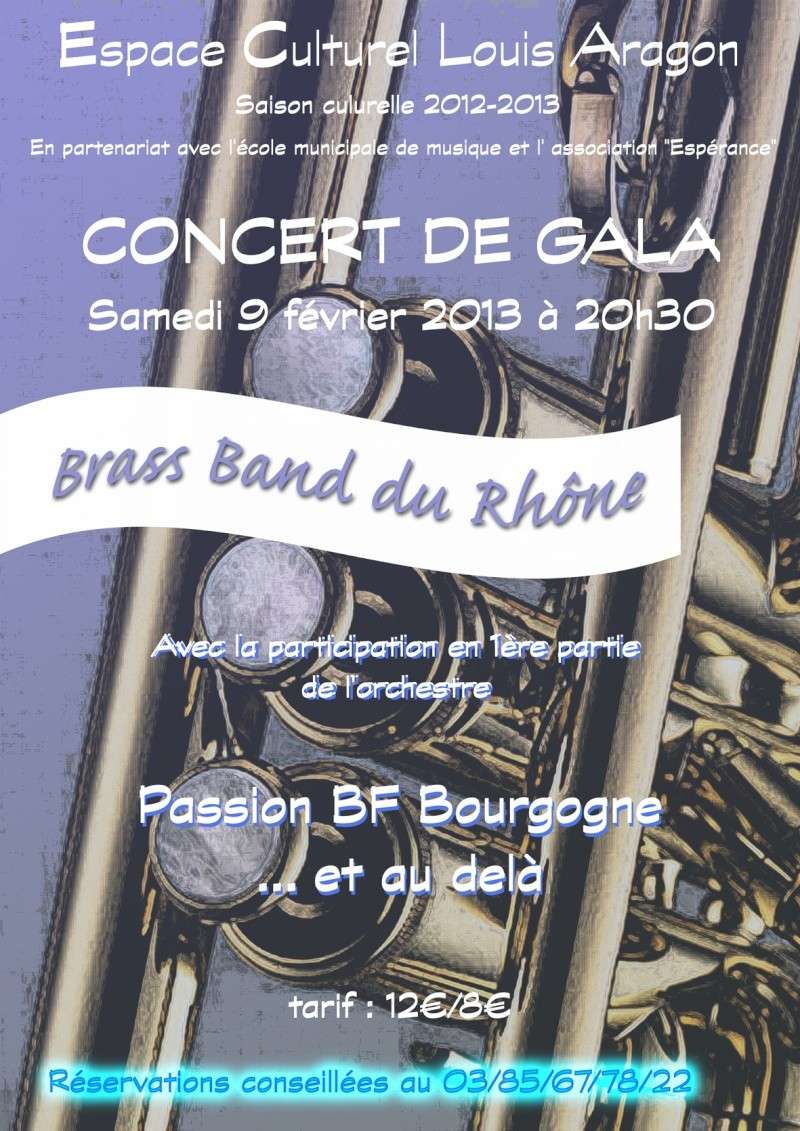 Concert Passion BF Bourgogne et le Brass Band du Rhône le 9 février  Affich11