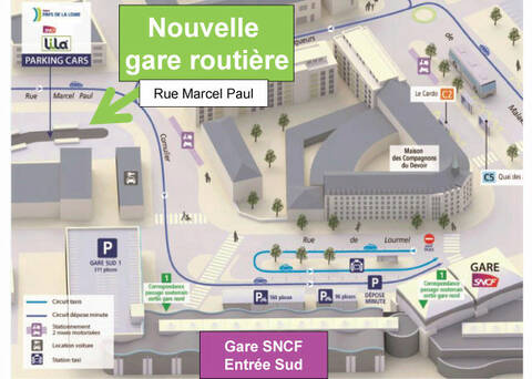 Travaux - nouvel emplacement gare routière SNCF Nantes Sud