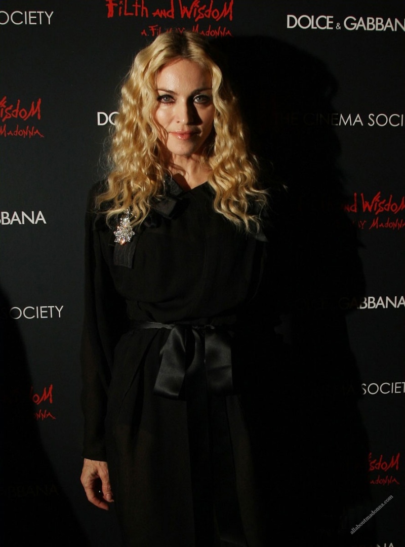 Madonna at the New York Premiere of Filth & Wisdom 000410