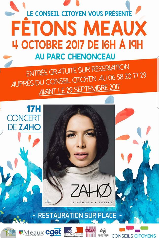 meaux - Fêtons Meaux : concert gratuit de ZAHO le samedi 4 octobre 2017 21762211