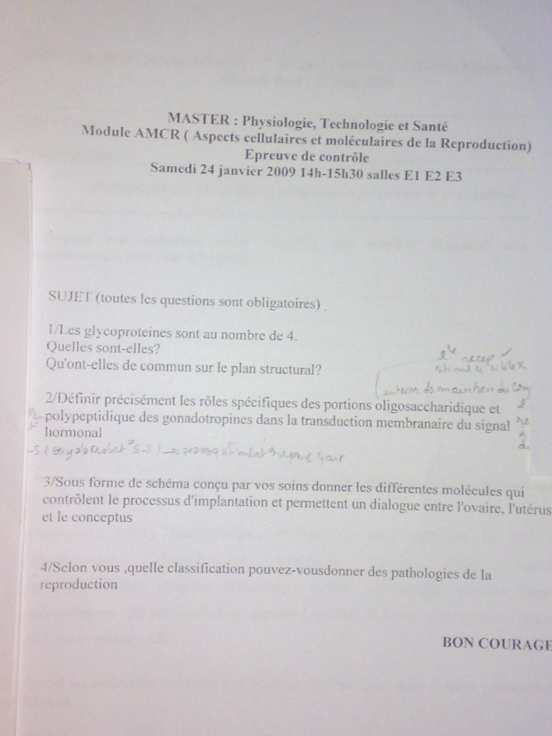 sujets d'examen de master1 ppt 29122010