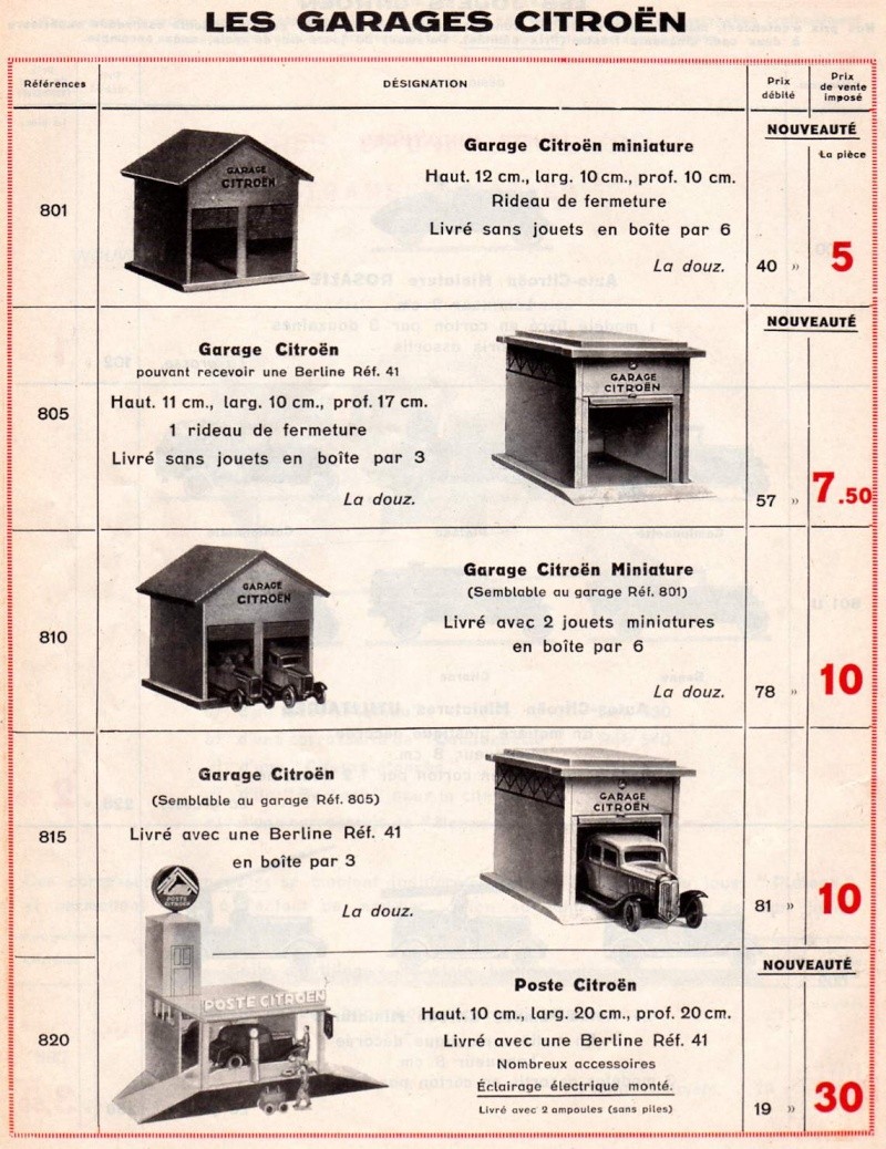 Citroën, les jouets : catalogue 1933 Tarif_20