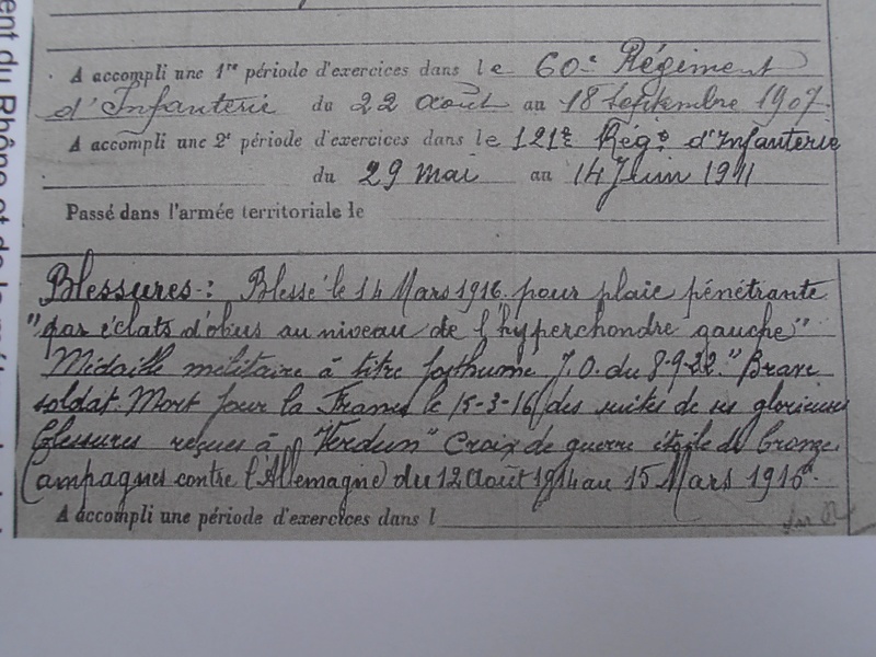 Mort pour la France le 15/3/1916