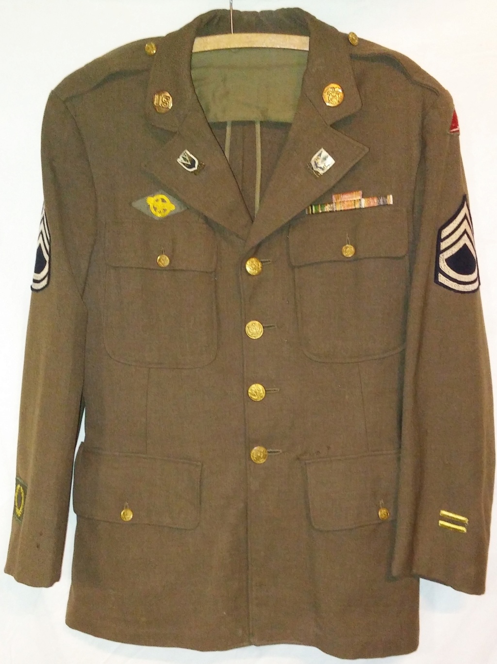 US Army 78th Division Technical Sergeant Uniform and Relics