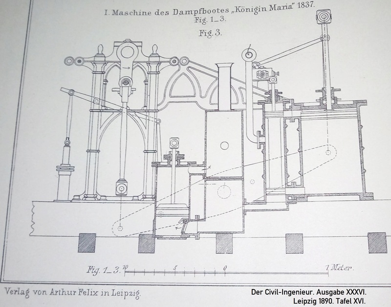 Dampfmaschine des Dampfbootes "Königin Maria" von 1837 - M1:15 - Seite 4 2017-023