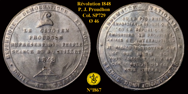 Médaille de la Révolution de 1848 ... 1867_c10