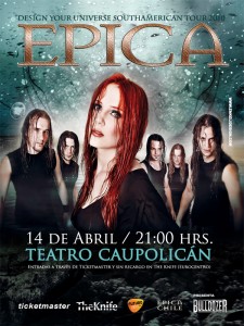 Epica en Chile 14 de Abril Afiche13