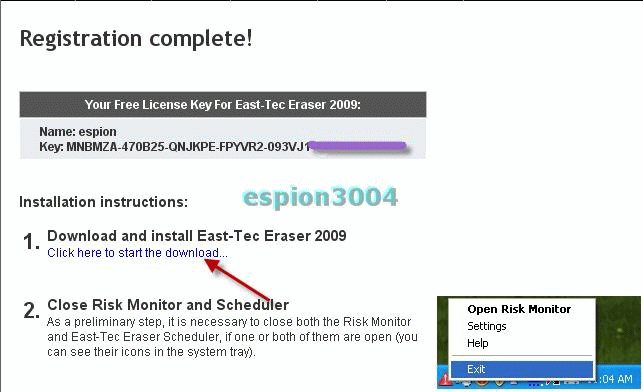 Télécharger East-Tec Eraser 2009 avec licence gratuitement promo ! 18-12-14