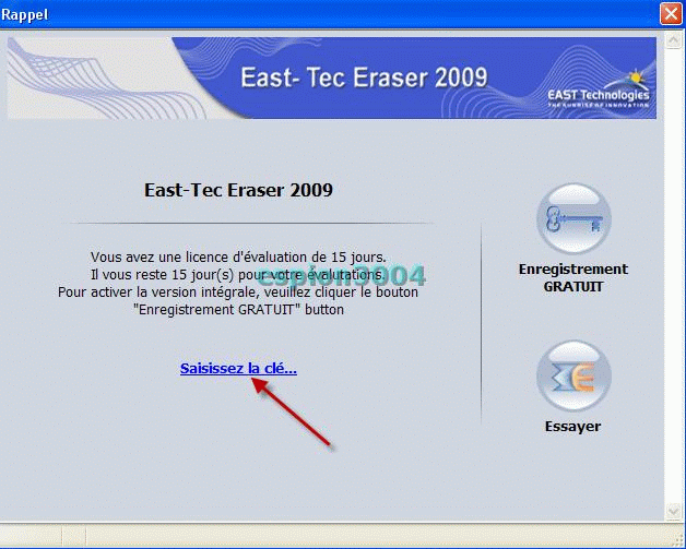 Télécharger East-Tec Eraser 2009 avec licence gratuitement promo ! 18-12-15