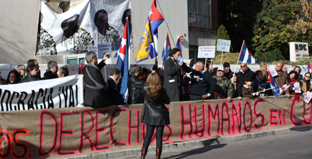 MANIFESTACION ANTICASTRISTA Y POR LOS DERECHOS HUMANOS Protes10