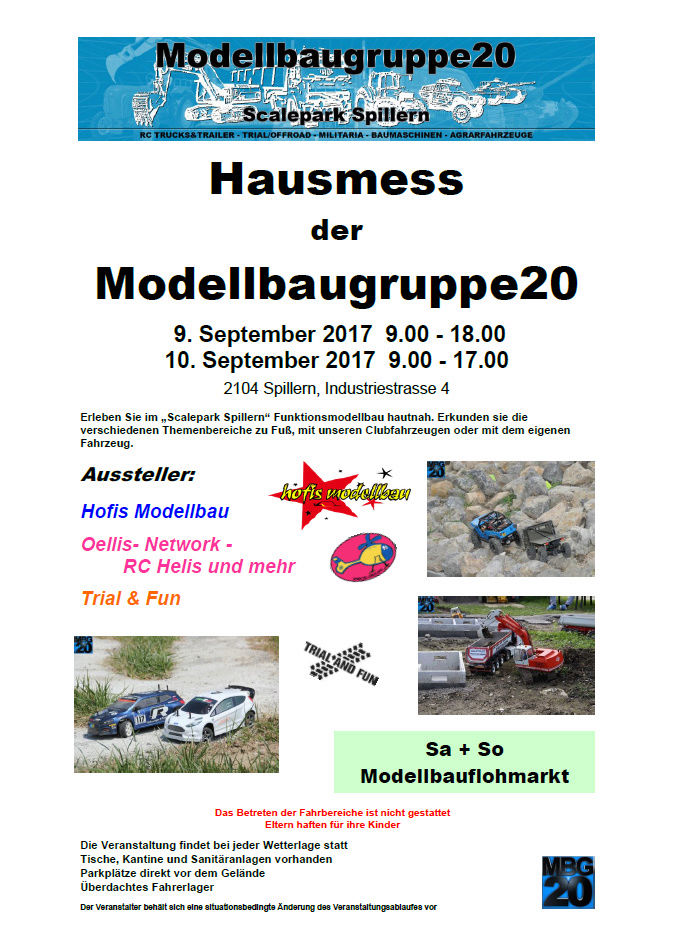Hausmesse 2017 der Modellbaugruppe 20 in Spillern Hausme10