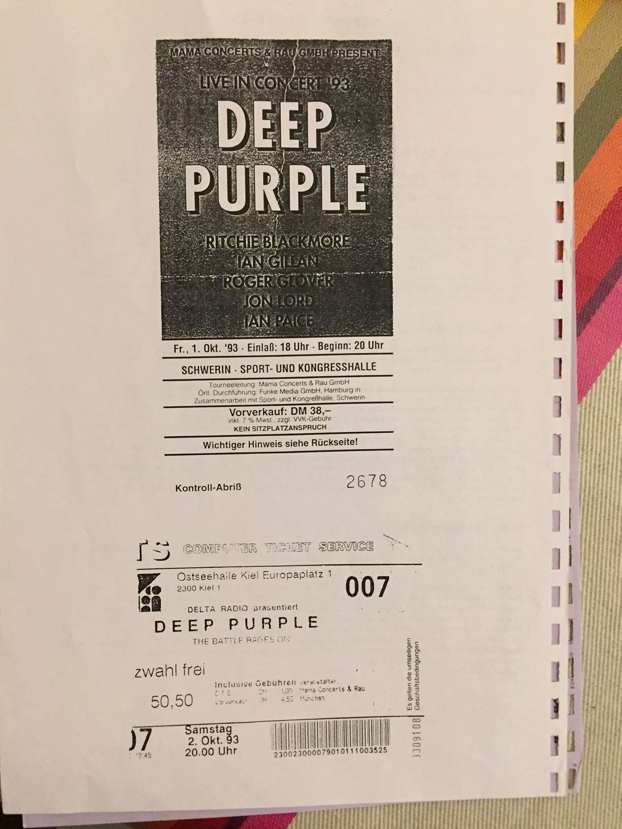 Analyse des concerts enregistrés de deep purple 1968 1998 Img_4924