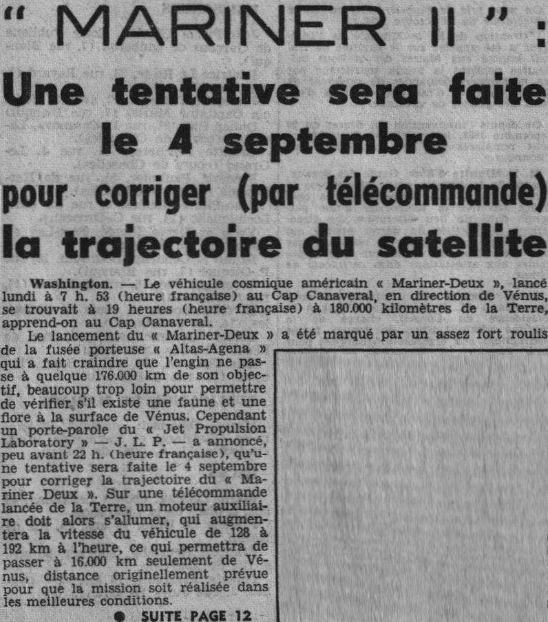 27 août 1962 - Mariner 2 - 1er survol réussi de Vénus 62082910