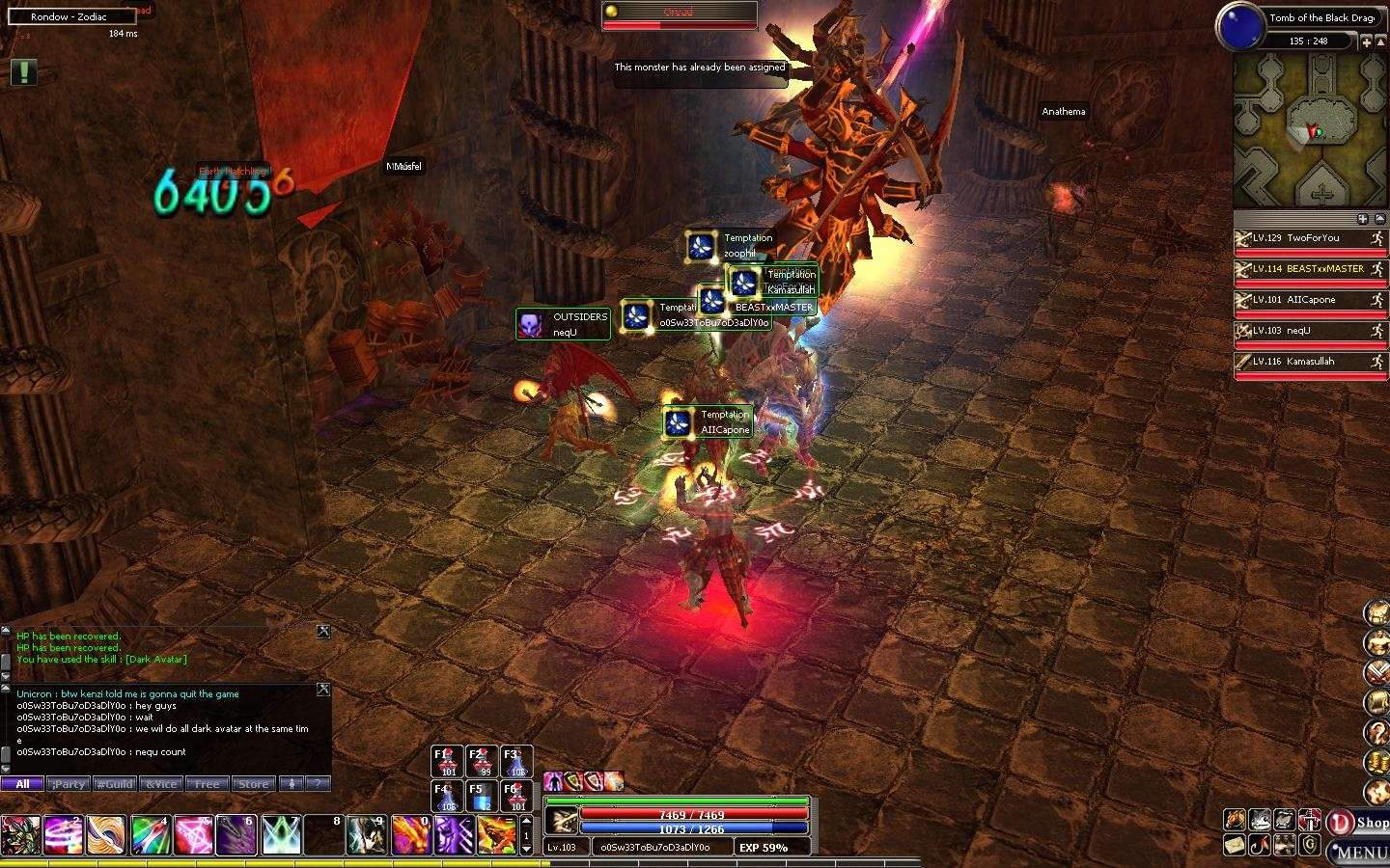 Guild Helping to kill dragon in TOMB Dekar144