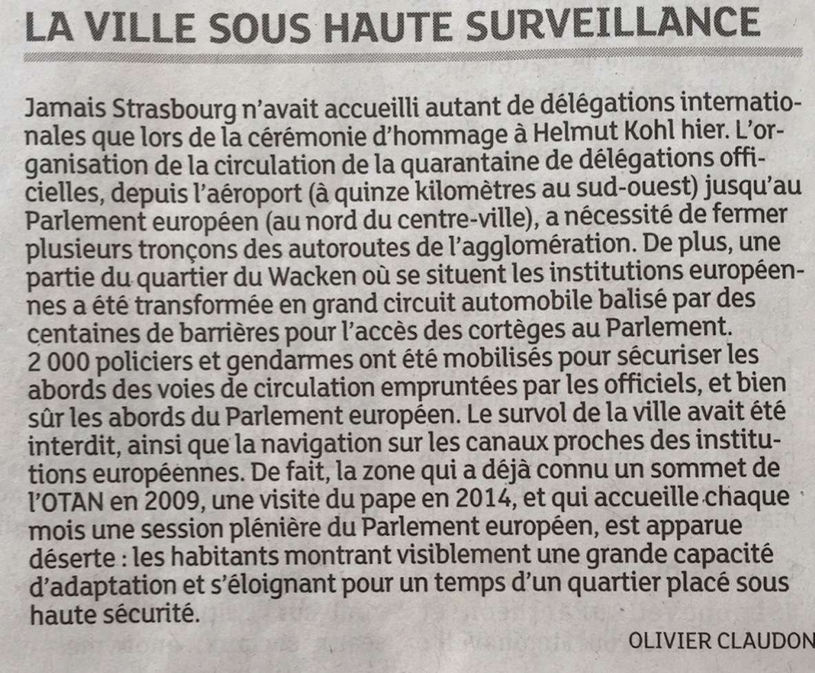 Strasbourg sous « une cloche sécuritaire » ce samedi 1 juillet 2017 Captur17