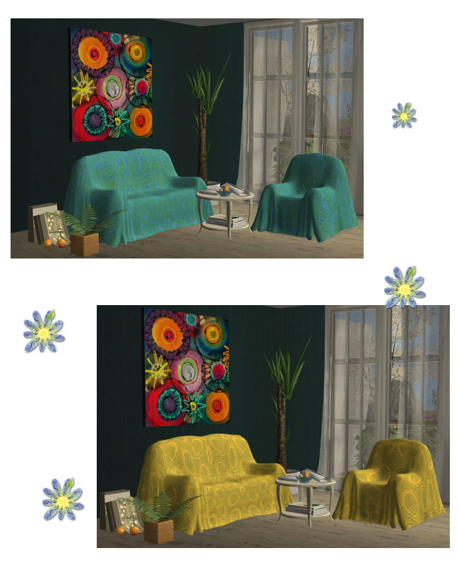 4 recolors of Pocci's slipcovered sofa and chair Poccis11