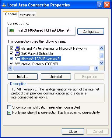 Bỏ IPv6 trên Windows XP Ipv6_x20