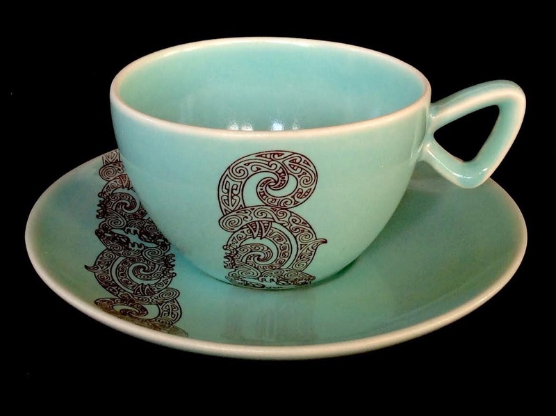  Steiner Ceramics Air New Zealand cup and saucer Sc110