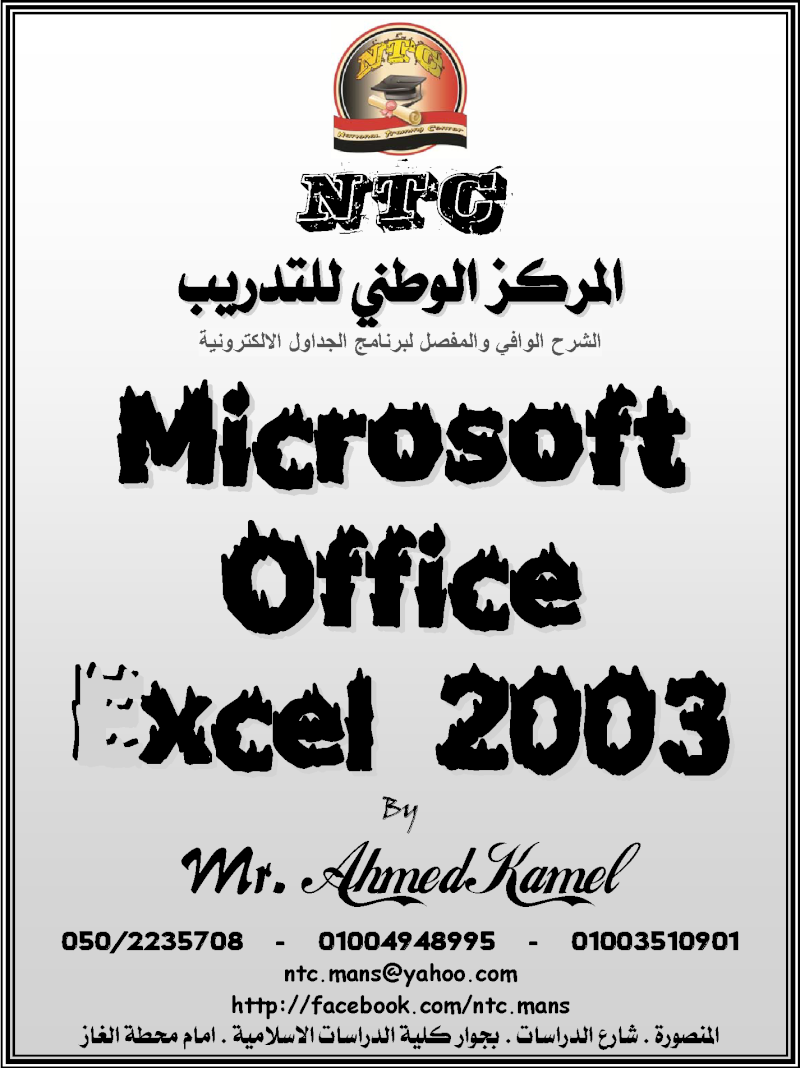 مذكرة شرح برنامج الجداول الالكترونية Microsoft Office Excel 2003 Ex10