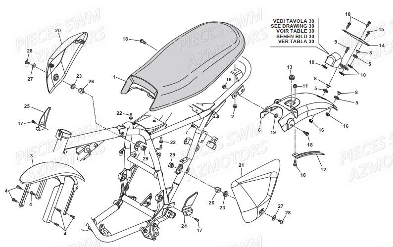 Démontage selle SWM outlaw Outlaw10
