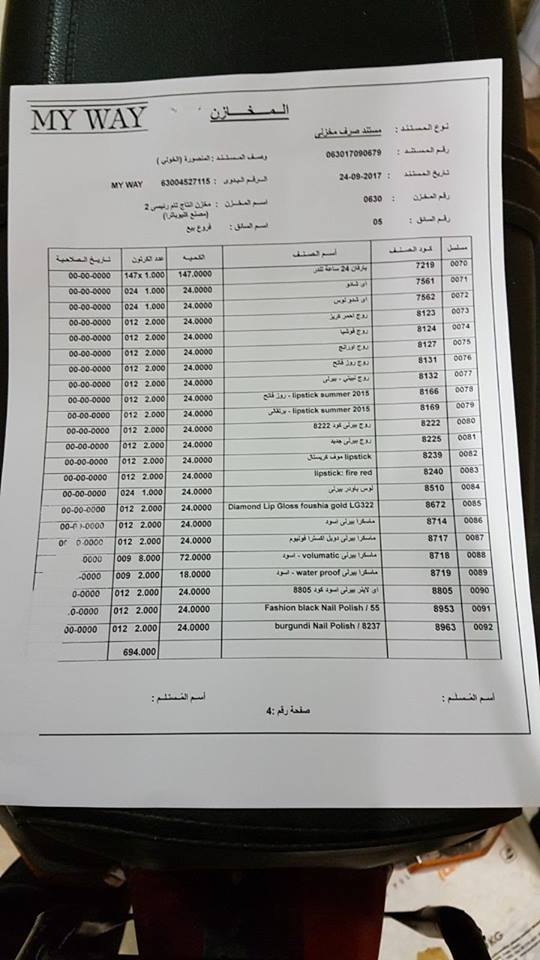 منتجات توفرت اليوم بفرع المنصوره   العمل منها غدا الاثنين 25-9-2017 15941218