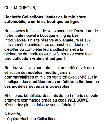 Voiture miniature - Les Introuvables Hachette Collections