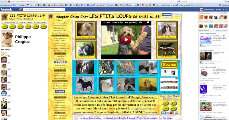 Facebook - Application - Les Ptits Loups en 16/9 Temp414