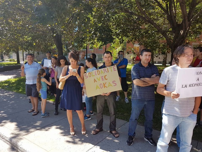 Rassemblement devant l’ambassade d’Algérie à Montréal pour dénoncer les interdictions de conférences à Aokas samedi 29 juillet 2017 1365