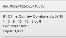 07/10/2017 --- CHANTILLY --- R1C3 --- Mise 3 € => Gains 0 € Scree137