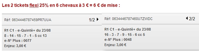 23/08/2017 --- VINCENNES --- R1C1 --- Mise 6 € => Gains 2,2 € Screen64