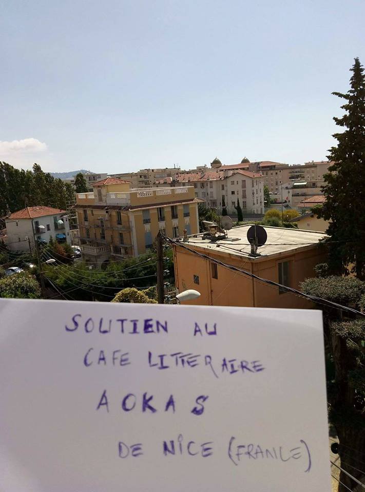 Soutien au café littéraire d'Aokas Depuis Nice 2012