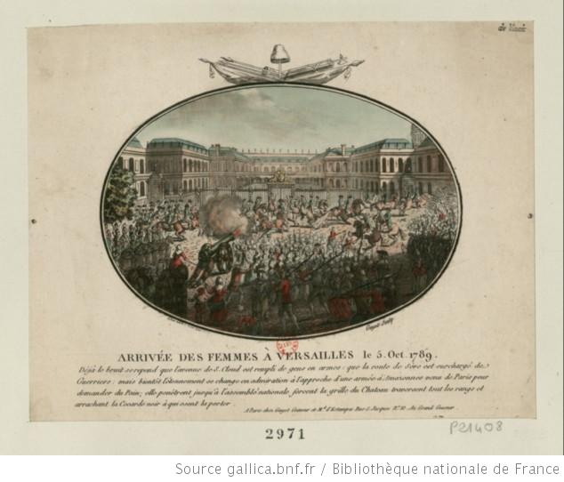 05 octobre 1789: L'arrivée à Versailles des femmes venues pour réclamer du pain 1280px27