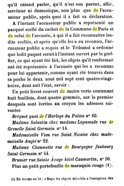 14 octobre 1793 (23 vendémiaire an II): 9H: Procès verbal de l'audience du Tribunal Révolutionnaire (15) 1411